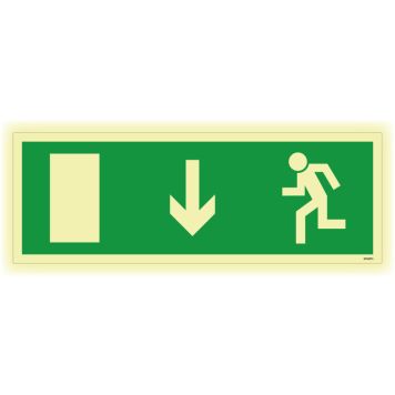 NØDUTGANGSSKILT UNIGRAPHICS RETT FRAM 420X148MM