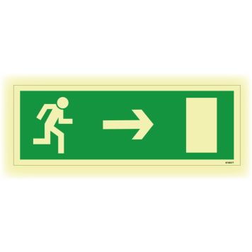 NØDUTGANGSSKILT UNIGRAPHICS HØYRE 297X105MM