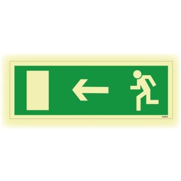 NØDUTGANGSSKILT UNIGRAPHICS VENSTRE 297X105MM