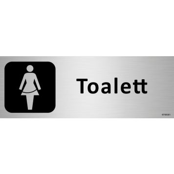 BADEROMSSKILT UNIGRAPHICS DAMETOALETT 225X80MM