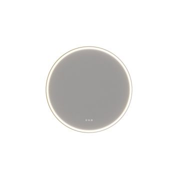 SPEIL SCANBAD HOOP MED BELYSNING SVART RAMME Ø79,3CM 