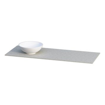 BENKEPLATE CAMARGUE AURA SOLID SURFACE 12MM VENSTRE MED SERVANT NOD Ø335 KOMPOSITT