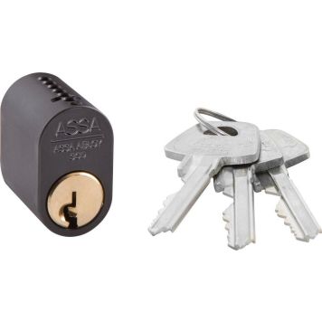 LÅSESYLINDER ASSA ABLOY 6-STIFT 1301 BASIC SVART