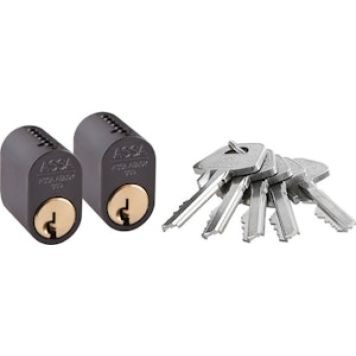 LÅSESYLINDER ASSA ABLOY 6-STIFT 1301 BASIC SVART 2 STK