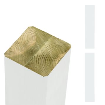 STOLPE PLUS LIMT RETTSKÅRET HVIT 9X9X268 CM