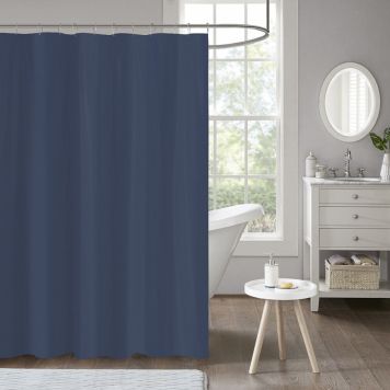 DUSJFORHENG 200X200CM MØRKEBLÅ