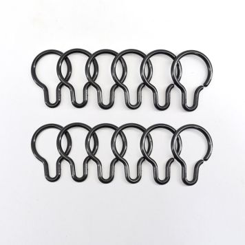 DUSJFORHENGRINGER SVART 12 STK