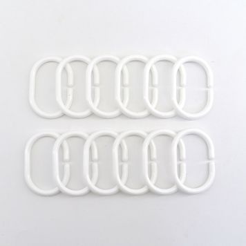 DUSJFORHENGRINGER OVAL HVIT 12 STK