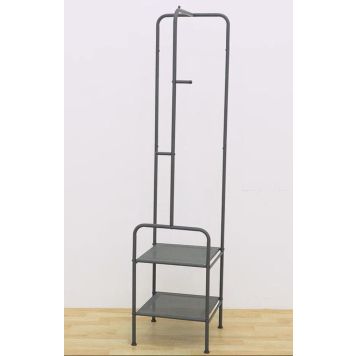 KLESHYLLE MED HYLLE I METALL 171X40CM SVART