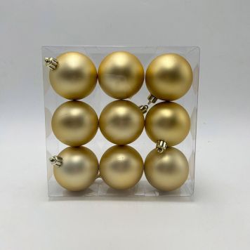 JULEKULER MATT 6CM GULL 9STK