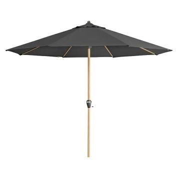 PARASOLL DOPPLER ALU WOOD ULTRA Ø350CM SVART