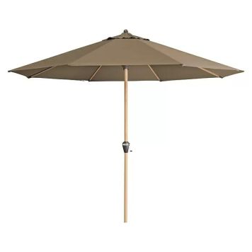 PARASOLL DOPPLER ALU WOOD ULTRA Ø350CM GREIGE