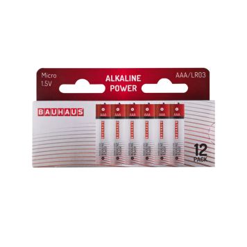 BATTERI ALKALINE LR3 AAA 12-PK