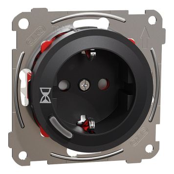 STIKKONTAKT ELKO EN 1-VEIS JORD SVART