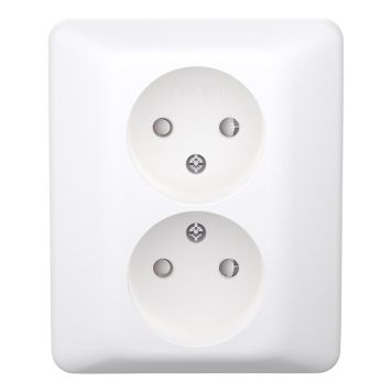 STIKKONTAKT ELKO RS 2-VEIS UJORDET RENHVIT