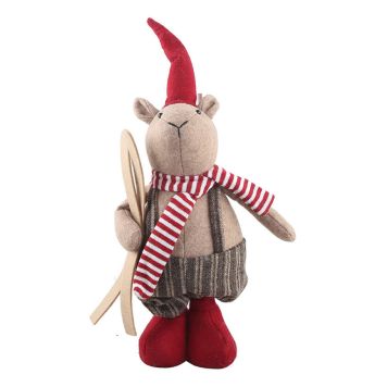 JULEMUS MED HATT TØY 62CM BRUN