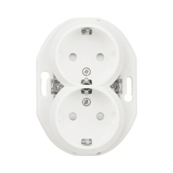 VEGGUTTAK SCHNEIDER ELECTRIC WDE011122 RENOVA 2-FAG JORDET HVIT