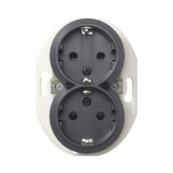 VEGGUTTAK SCHNEIDER ELECTRIC WDE011322 RENOVA 2-FAG JORDET SORT