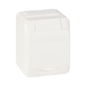 VEGGUTTAK SCHNEIDER ELECTRIC  AQUA-STARK JORDAD MED LÅS HVIT