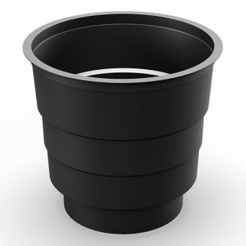 MUFFER ARECO SVART PLAST Ø90/100MM