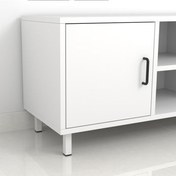 MØBELBEN REI STÅL 25X25X100MM HVIT