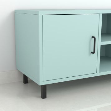 MØBELBEN REI STÅL 25X25X100MM SVART