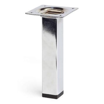 MØBELBEN REI STÅL 25X25X150MM BLANK KROM