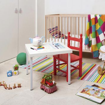 MØBELBEN REI STÅL 25X25X400MM HVIT