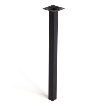 MØBELBEN REI STÅL 25X25X400MM SVART