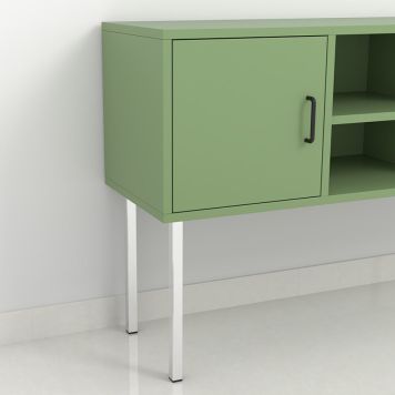 MØBELBEN REI STÅL 25X25X400MM BLANK KROM