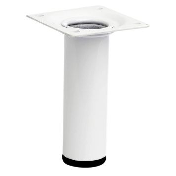 MØBELBEN REI STÅL Ø30X100MM HVIT