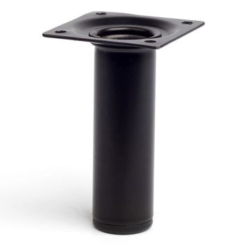 MØBELBEN REI STÅL Ø30X100MM SVART