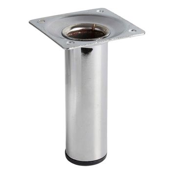 MØBELBEN REI STÅL Ø30X100MM BLANK KROM