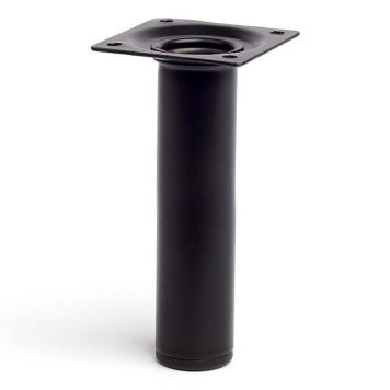 MØBELBEN REI STÅL Ø30X150MM SVART