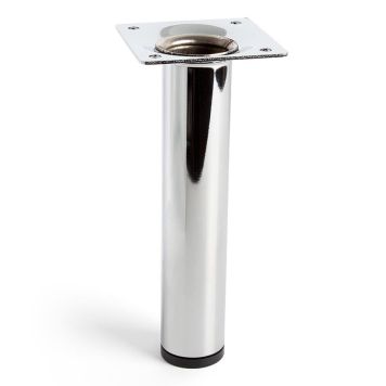 MØBELBEN REI STÅL Ø30X150MM BLANK KROM