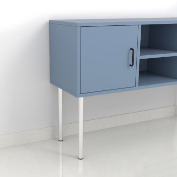 MØBELBEN REI STÅL Ø30X400MM BLANK KROM