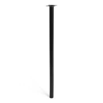 MØBELBEN REI STÅL Ø30X700MM SVART