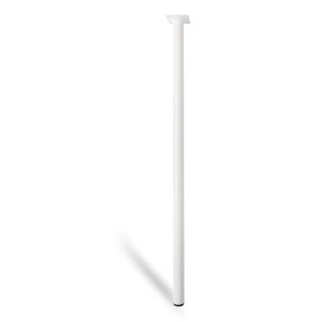 MØBELBEN REI STÅL Ø30X800MM HVIT