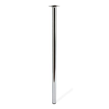 MØBELBEN REI STÅL Ø30X800MM BLANK KROM