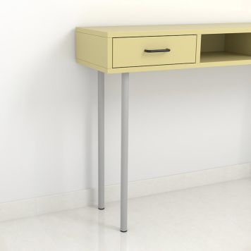 MØBELBEN REI STÅL Ø30X800MM MATT KROM