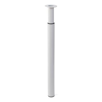 MØBELBEN REI JUSTERBART STÅL Ø50-60X710-1000MM HVIT
