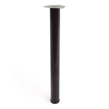 MØBELBEN REI STÅL Ø60X710MM SVART