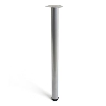 MØBELBEN REI STÅL Ø60X870MM ALUMINIUM