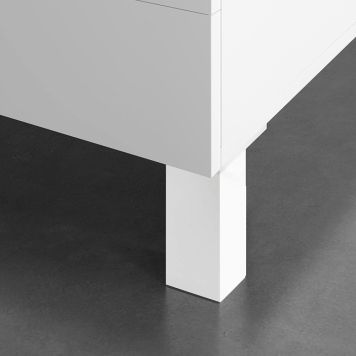 MØBELBEN REI ABS-PLAST 40X40X100MM HVIT