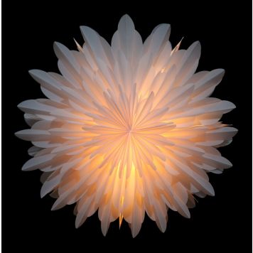 ADVENTSSTJERNE SALA SNØFNUGG HVIT 50CM