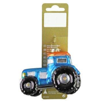 JULETREPYNT TRAKTOR 16CM BLÅ