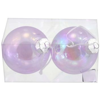 JULEKULER AKRYL Ø8CM LYS LILLA 2STK