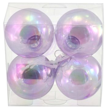 JULEKULER AKRYL Ø6CM LYS LILLA 4STK