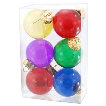 JULEKULER PLAST Ø6CM ULIKA FARGER 6STK