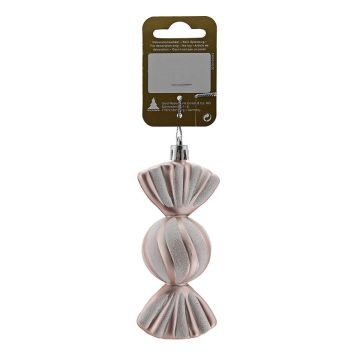 JULETREPYNT GODIS 12X5X4,5CM ROSA/HVIT